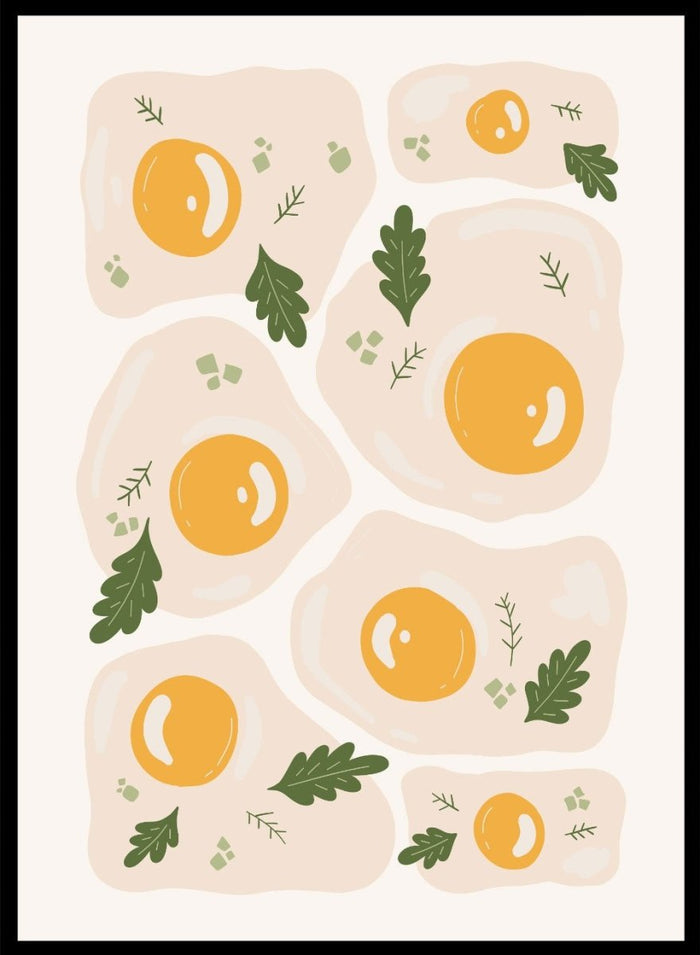 Sunny-Side-Up Eggs Aesthetic Kitchen Art Print_Sugar & Canvas_Sugar & Canvas