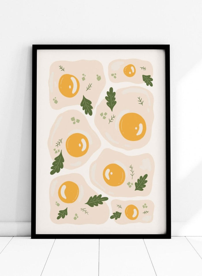 Sunny-Side-Up Eggs Aesthetic Kitchen Art Print_Sugar & Canvas_Sugar & Canvas
