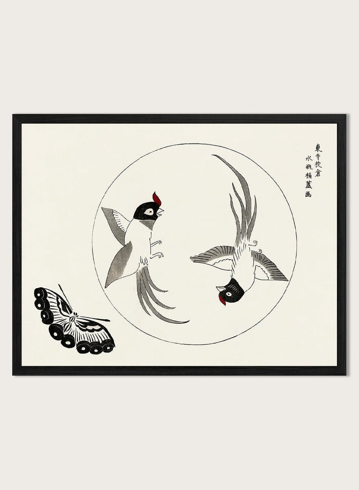 Taguchi Tomoki - Birds and Butterfly Art Print_Sugar & Canvas_Taguchi Tomoki