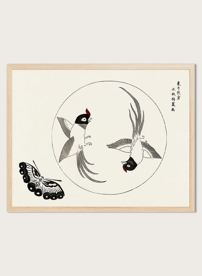 Taguchi Tomoki - Birds and Butterfly Art Print_Sugar & Canvas_Taguchi Tomoki
