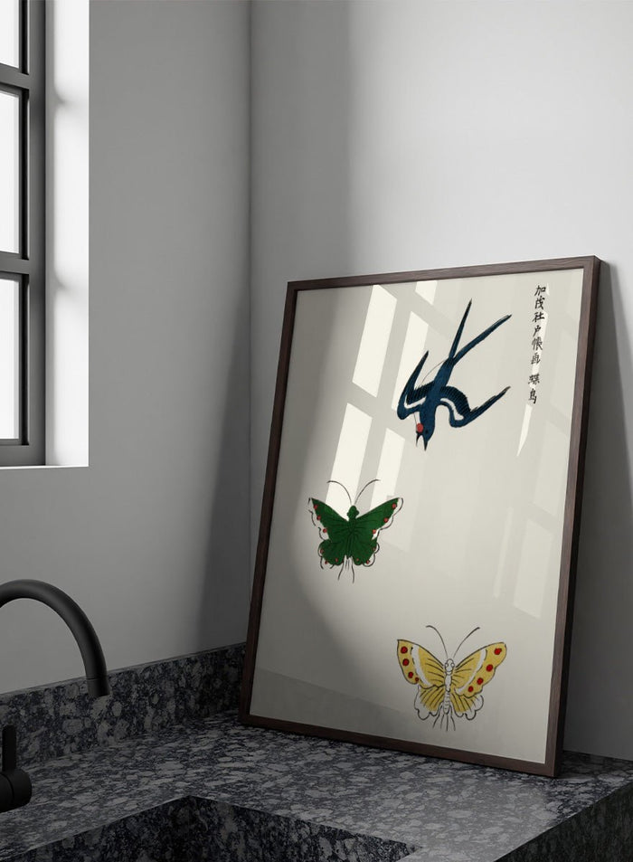 Taguchi Tomoki - Swallow and Butterflies Art Print_Sugar & Canvas_Taguchi Tomoki