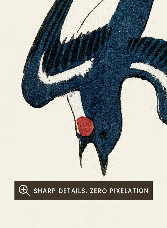 Taguchi Tomoki - Swallow and Butterflies Art Print_Sugar & Canvas_Taguchi Tomoki