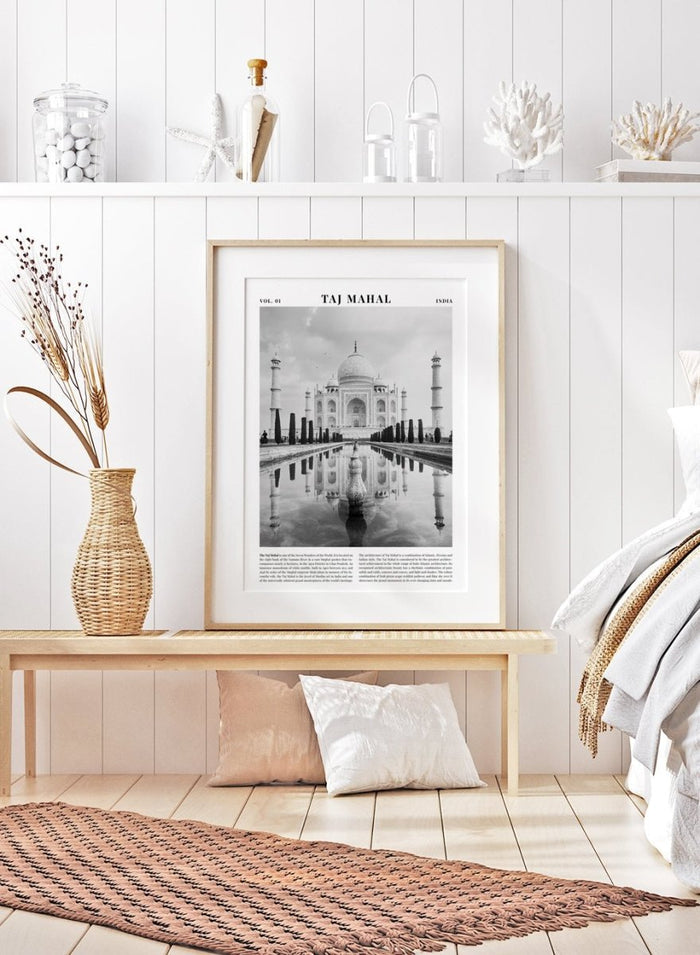 Taj Mahal Black and White City Art Print_Sugar & Canvas_Sugar & Canvas
