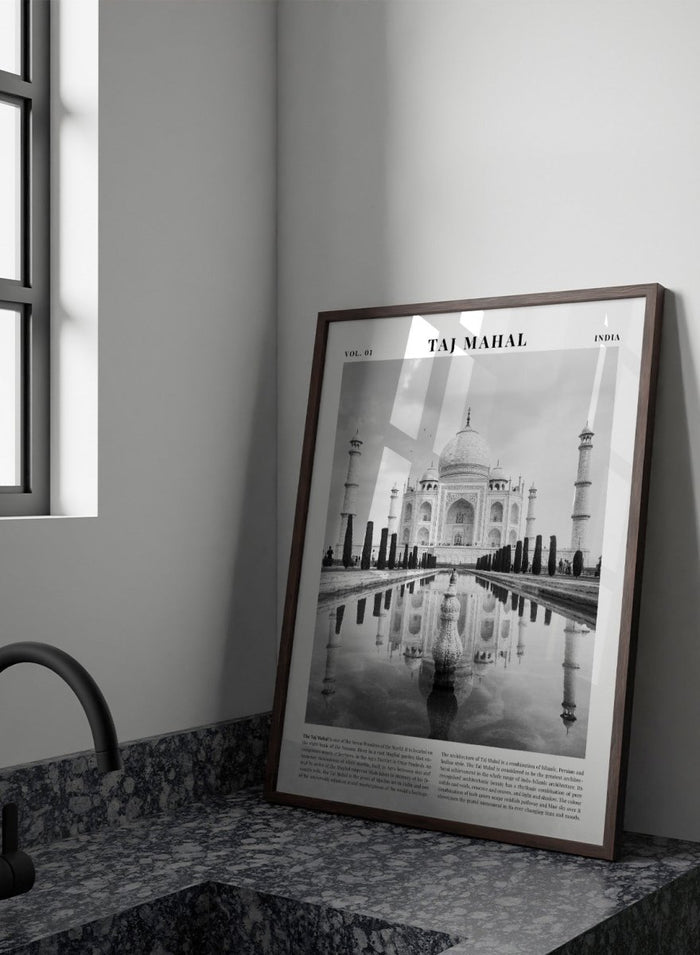 Taj Mahal Black and White City Art Print_Sugar & Canvas_Sugar & Canvas