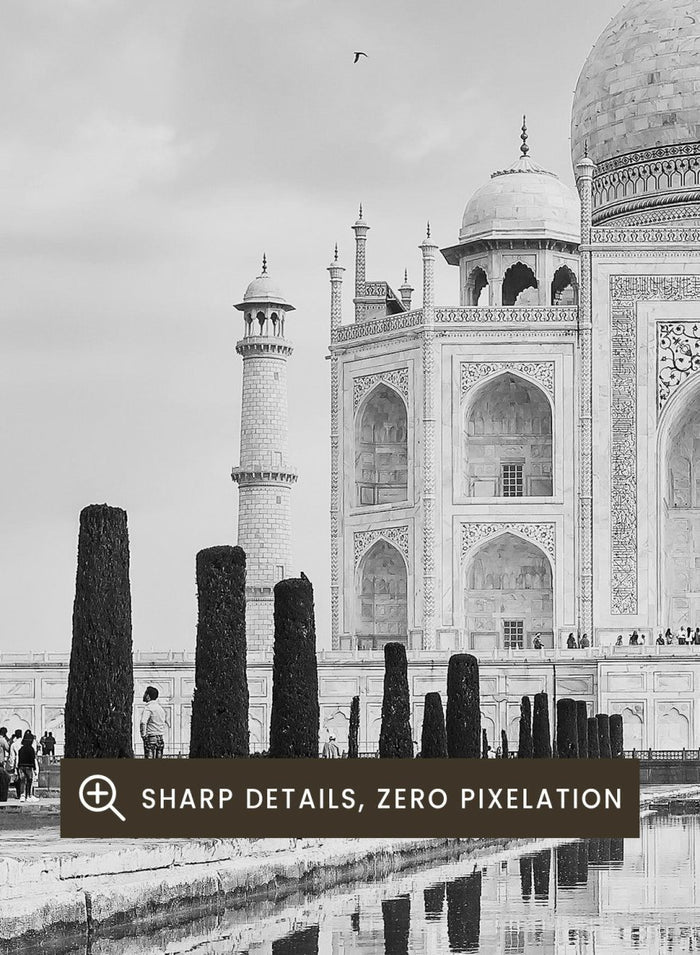Taj Mahal Black and White City Art Print_Sugar & Canvas_Sugar & Canvas