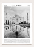 Taj Mahal Black and White City Art Print_Sugar & Canvas_Sugar & Canvas