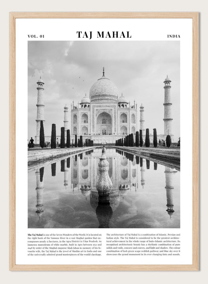 Taj Mahal Black and White City Art Print_Sugar & Canvas_Sugar & Canvas