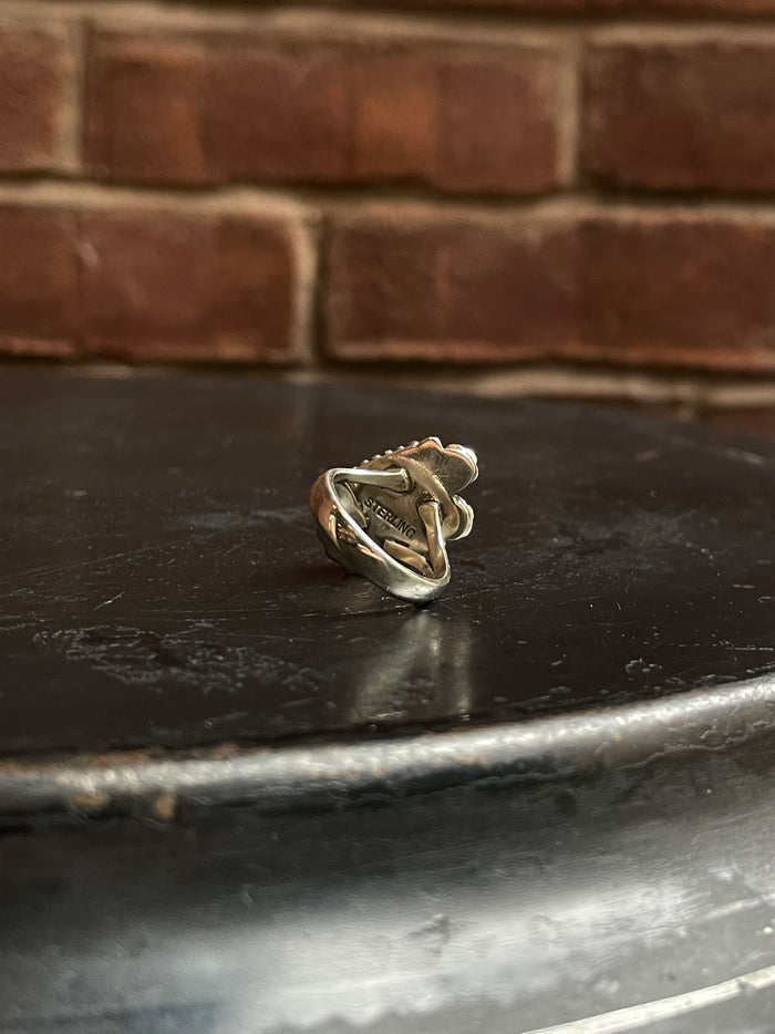 Teardrop Turquoise Ring | Sterling Silver | Handmade | Size 6 C944