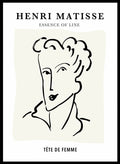 Tete de Femme Sketch by Henri Matisse Print_Sugar & Canvas