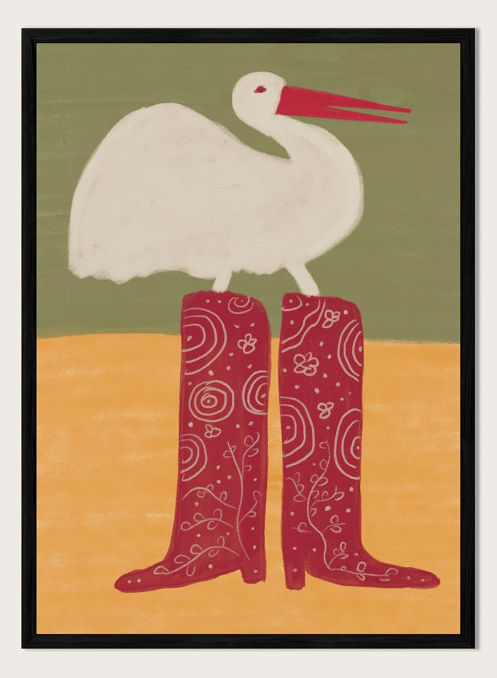 The Art Concept - Bird in Red Boots Art Print_Sugar & Canvas_The Art Concept