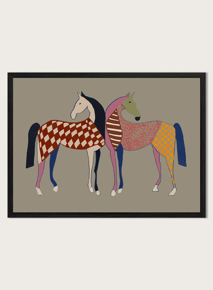 The Art Concept - Colorful Patterned Horses Art Print_Sugar & Canvas_The Art Concept