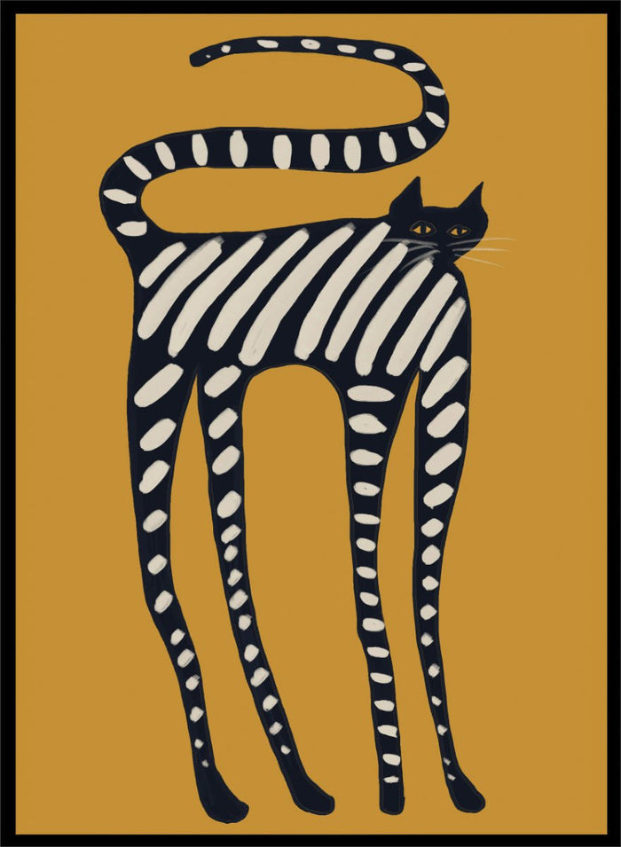 The Art Concept - Elegant Striped Cat Art Print_Sugar & Canvas_The Art Concept