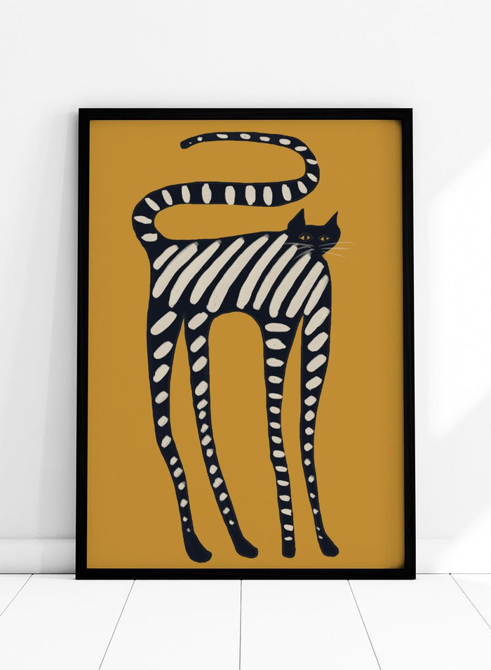 The Art Concept - Elegant Striped Cat Art Print_Sugar & Canvas_The Art Concept