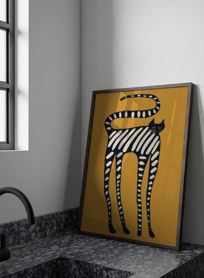 The Art Concept - Elegant Striped Cat Art Print_Sugar & Canvas_The Art Concept