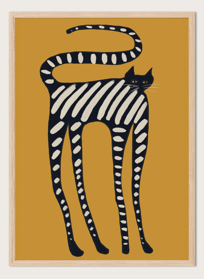 The Art Concept - Elegant Striped Cat Art Print_Sugar & Canvas_The Art Concept