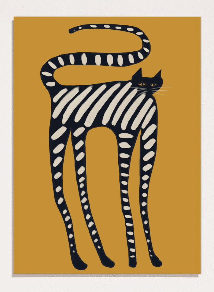 The Art Concept - Elegant Striped Cat Art Print_Sugar & Canvas_The Art Concept