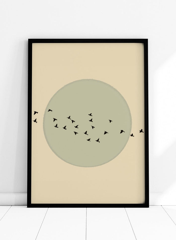 The Art Concept - Flock Against The Moon Art Print_Sugar & Canvas_The Art Concept