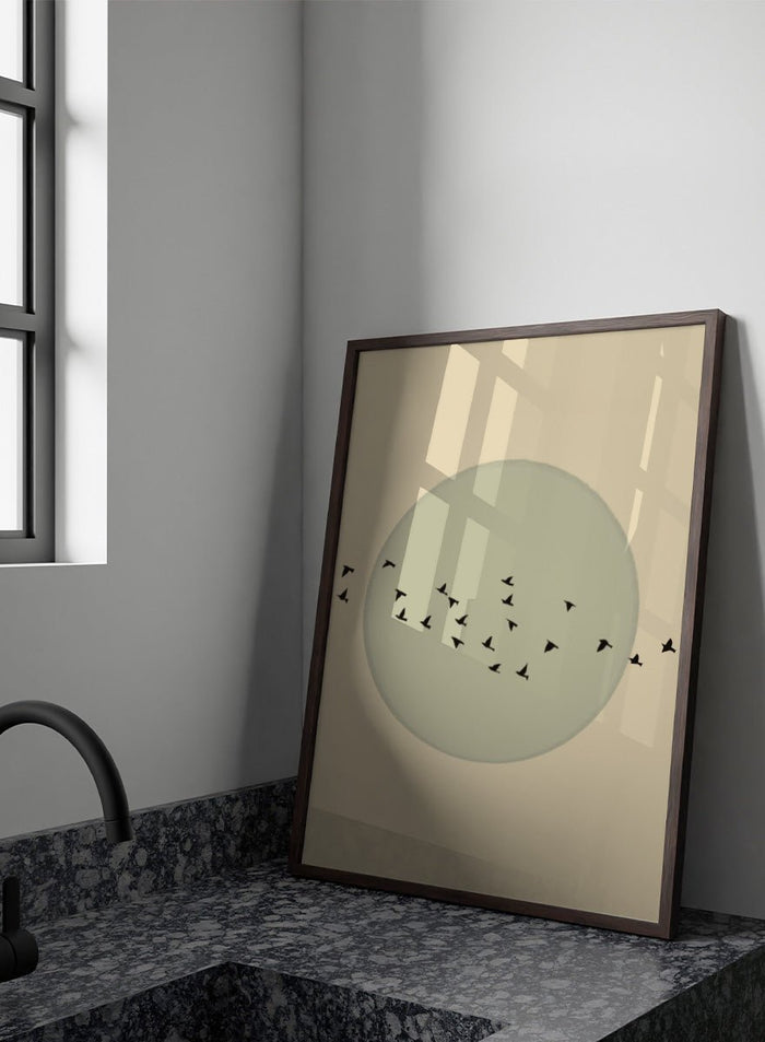 The Art Concept - Flock Against The Moon Art Print_Sugar & Canvas_The Art Concept