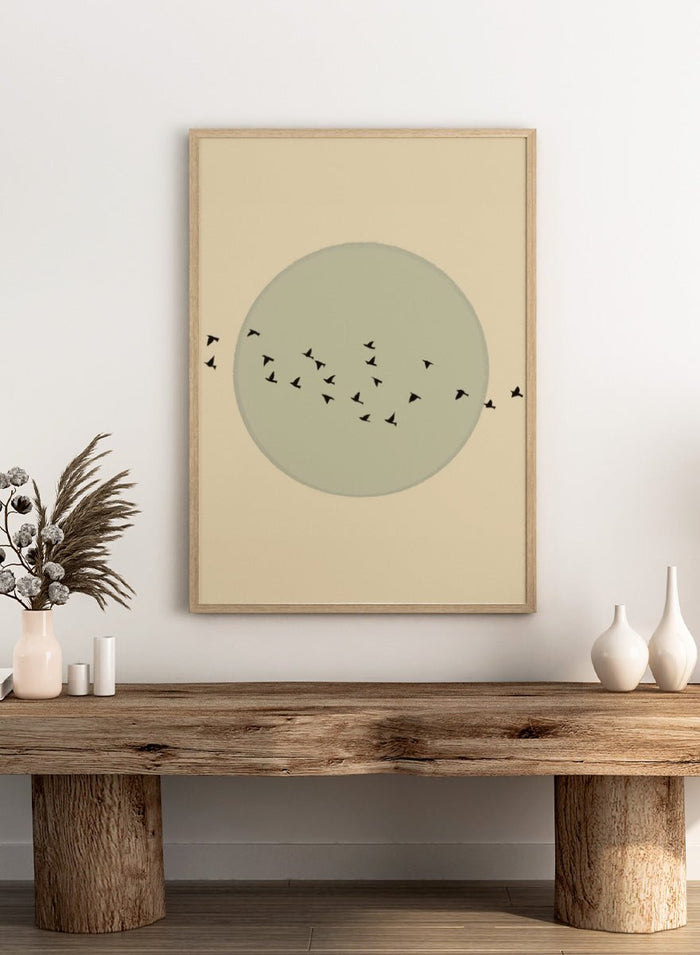 The Art Concept - Flock Against The Moon Art Print_Sugar & Canvas_The Art Concept