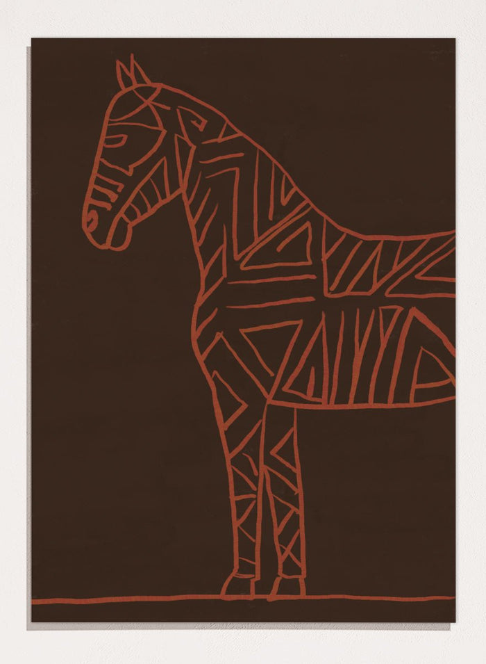 The Art Concept - Horse line art Art Print_Sugar & Canvas_The Art Concept