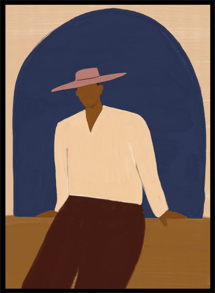 The Art Concept - Man In Blue Arch Art Print_Sugar & Canvas_The Art Concept