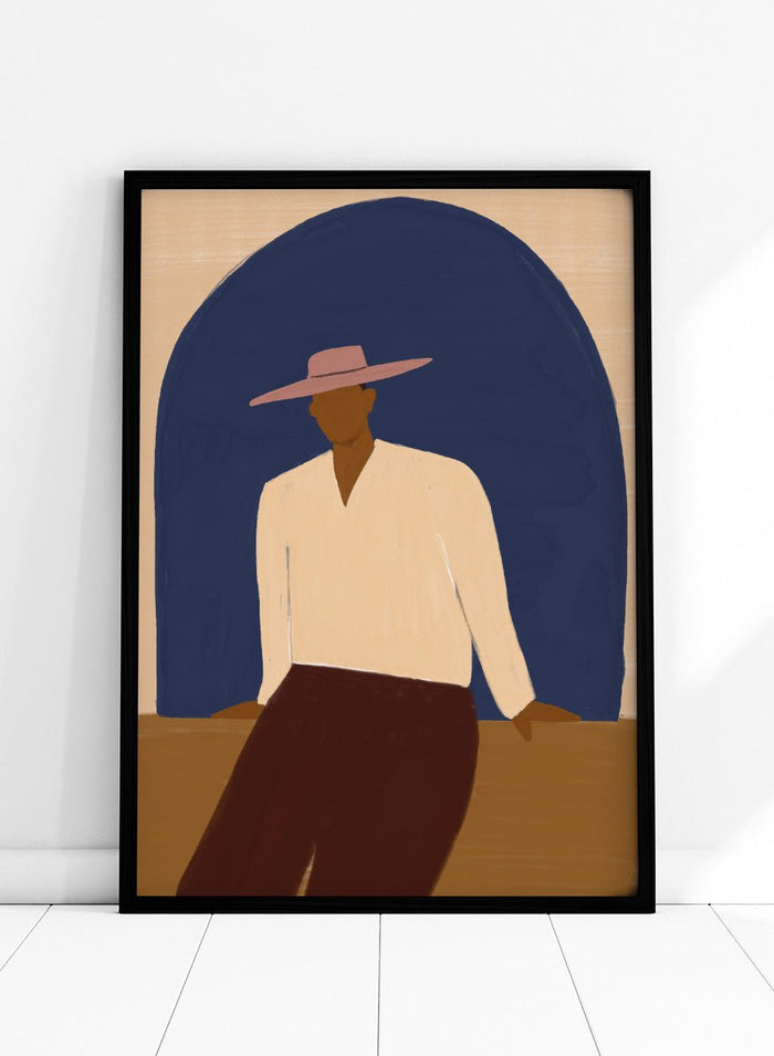 The Art Concept - Man In Blue Arch Art Print_Sugar & Canvas_The Art Concept