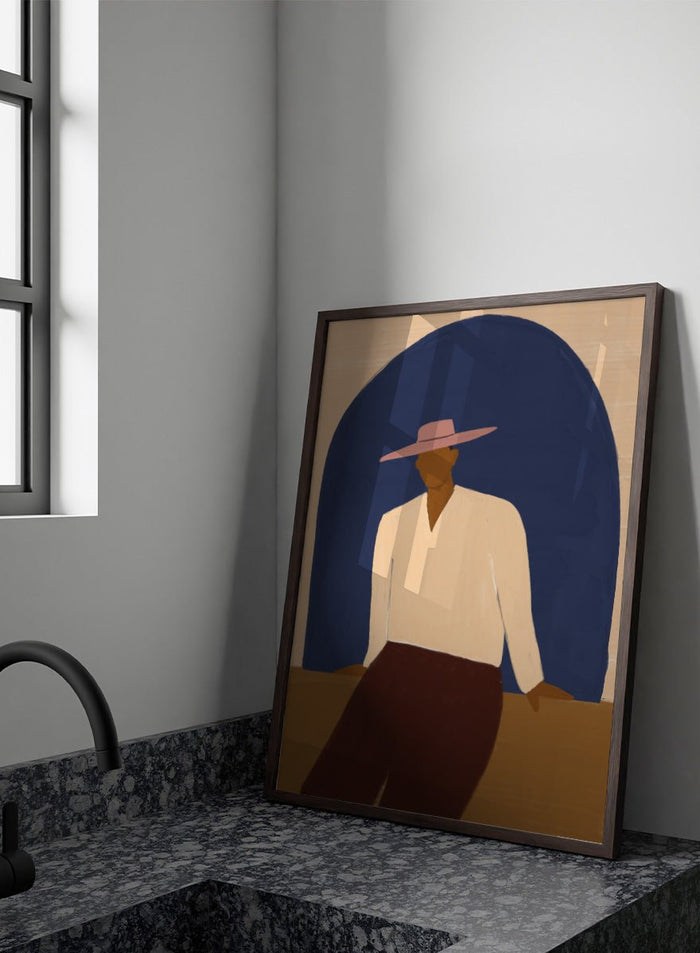 The Art Concept - Man In Blue Arch Art Print_Sugar & Canvas_The Art Concept