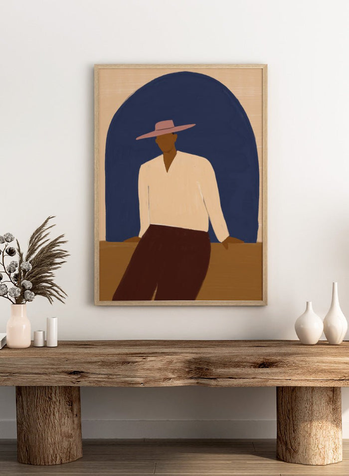 The Art Concept - Man In Blue Arch Art Print_Sugar & Canvas_The Art Concept