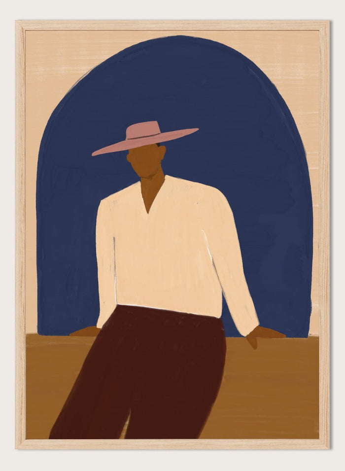 The Art Concept - Man In Blue Arch Art Print_Sugar & Canvas_The Art Concept