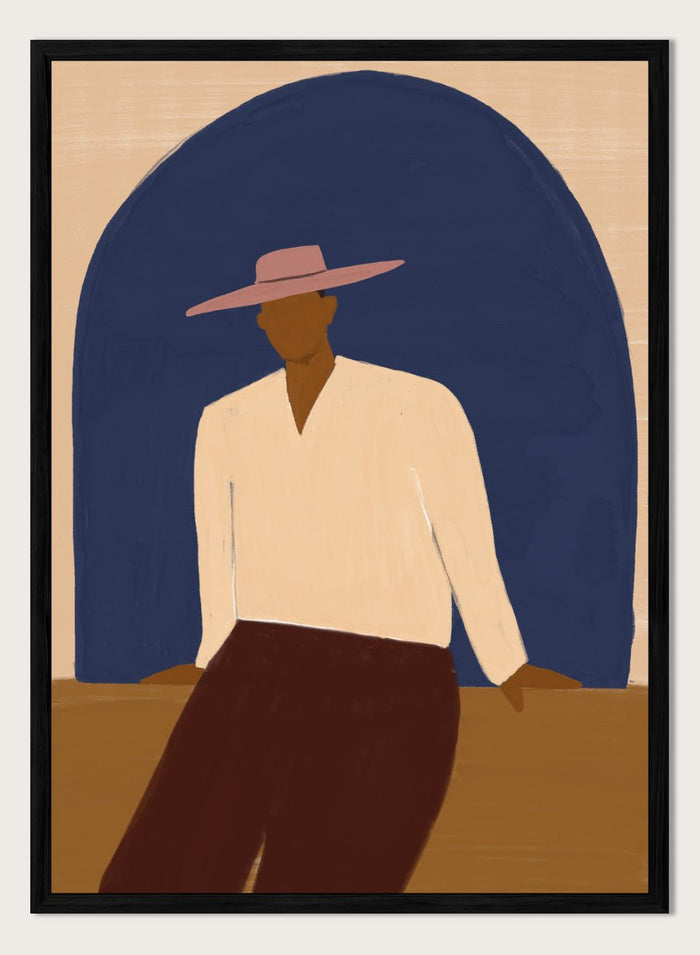 The Art Concept - Man In Blue Arch Art Print_Sugar & Canvas_The Art Concept