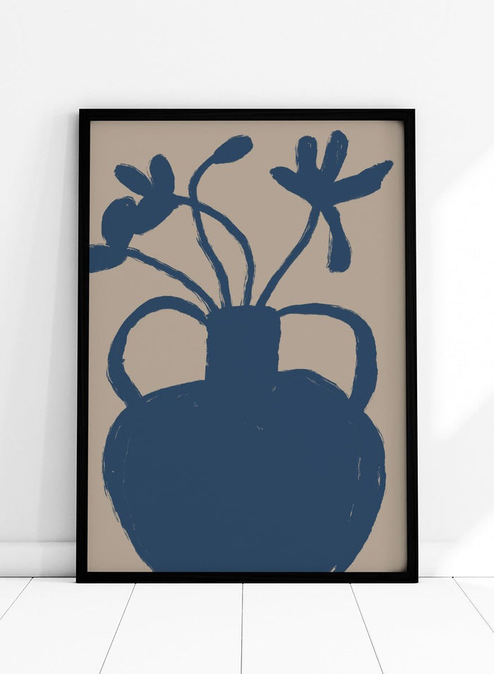 The Art Concept - Minimalist Blue Blooms Art Print_Sugar & Canvas_The Art Concept