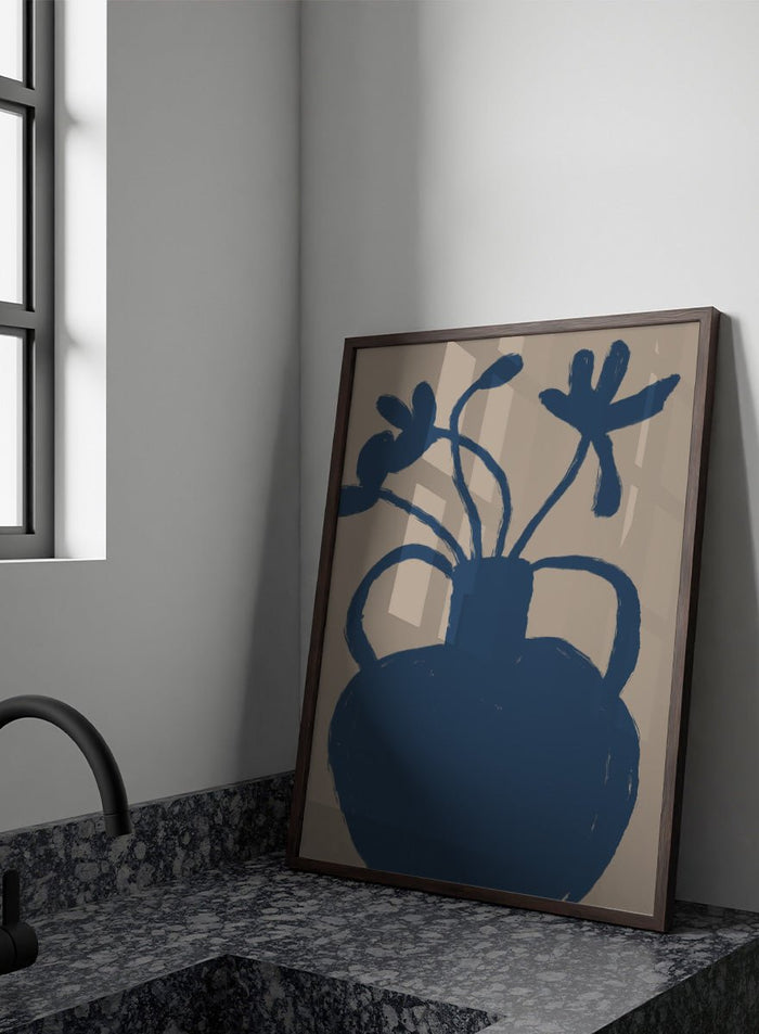 The Art Concept - Minimalist Blue Blooms Art Print_Sugar & Canvas_The Art Concept