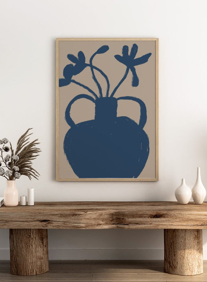 The Art Concept - Minimalist Blue Blooms Art Print_Sugar & Canvas_The Art Concept