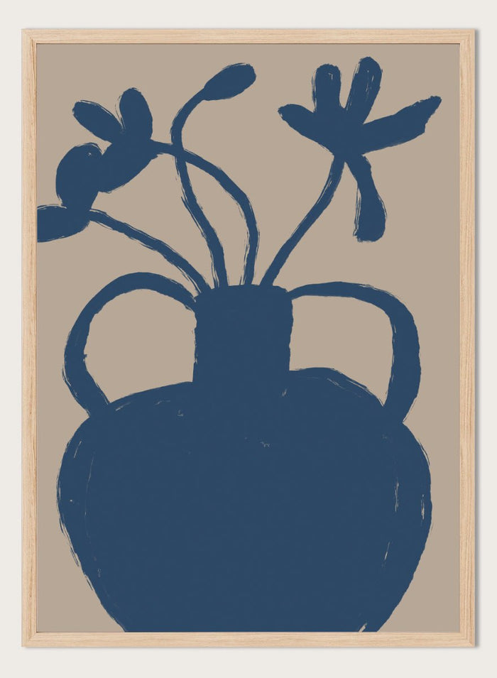 The Art Concept - Minimalist Blue Blooms Art Print_Sugar & Canvas_The Art Concept