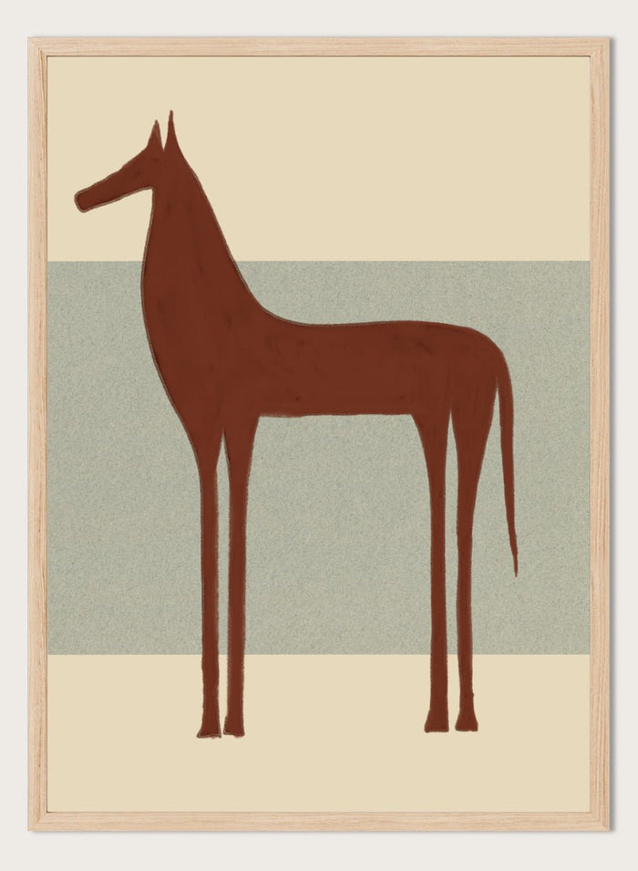 The Art Concept - Minimalist Brown Horse Art Print_Sugar & Canvas_The Art Concept