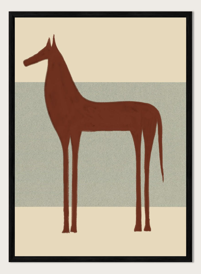 The Art Concept - Minimalist Brown Horse Art Print_Sugar & Canvas_The Art Concept