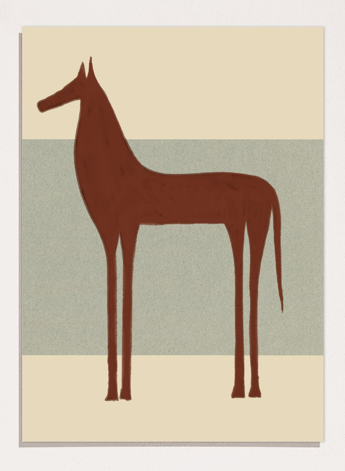 The Art Concept - Minimalist Brown Horse Art Print_Sugar & Canvas_The Art Concept