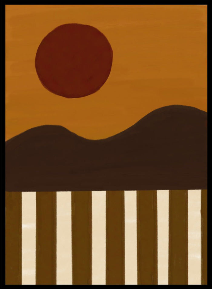 The Art Concept - Minimalist Desert Sun Art Print_Sugar & Canvas_The Art Concept
