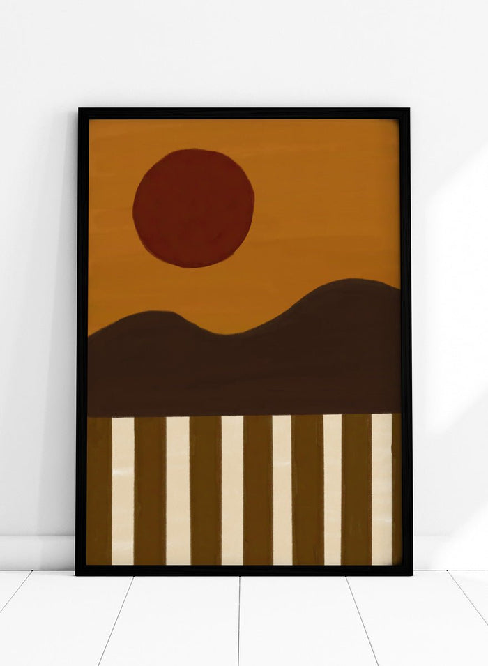 The Art Concept - Minimalist Desert Sun Art Print_Sugar & Canvas_The Art Concept