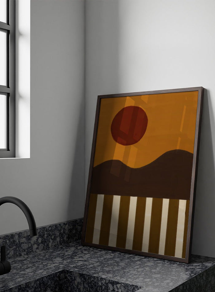 The Art Concept - Minimalist Desert Sun Art Print_Sugar & Canvas_The Art Concept