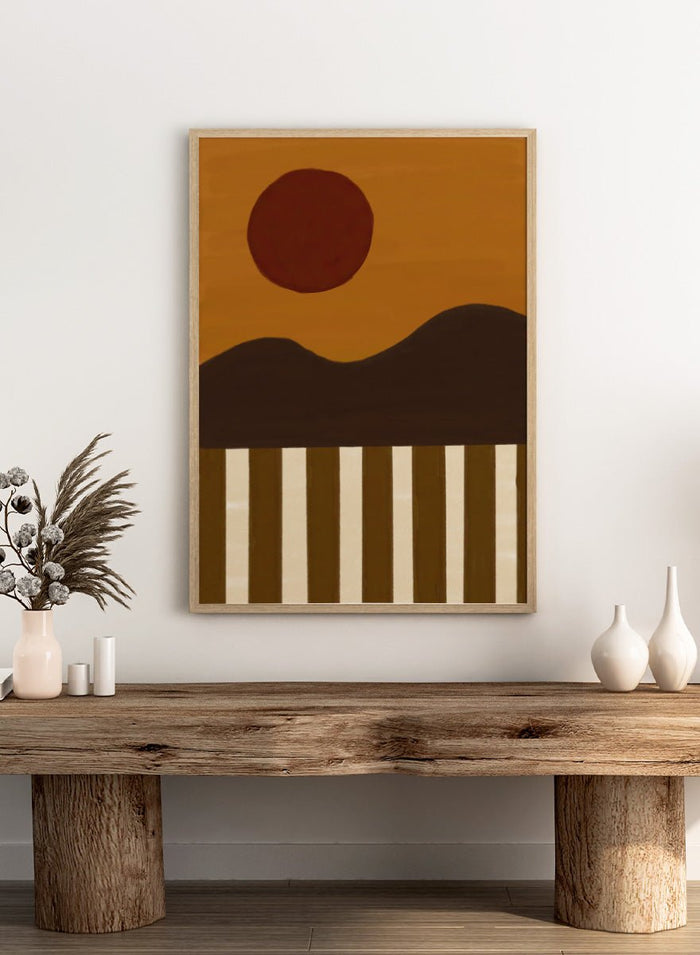 The Art Concept - Minimalist Desert Sun Art Print_Sugar & Canvas_The Art Concept