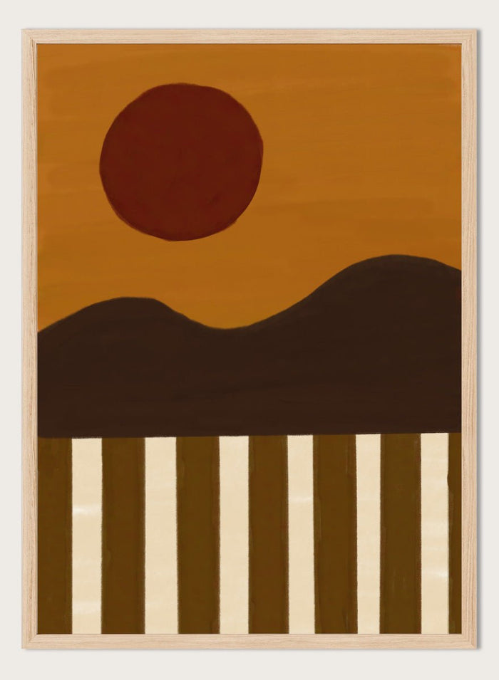 The Art Concept - Minimalist Desert Sun Art Print_Sugar & Canvas_The Art Concept