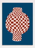 The Art Concept - Optical Checkered Vase Art Print_Sugar & Canvas_The Art Concept
