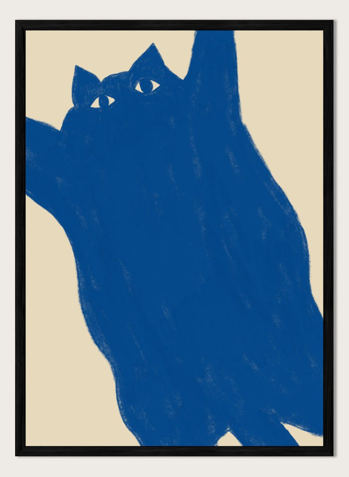 The Art Concept - Playful Blue Cat Art Print_Sugar & Canvas_The Art Concept