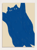 The Art Concept - Playful Blue Cat Art Print_Sugar & Canvas_The Art Concept