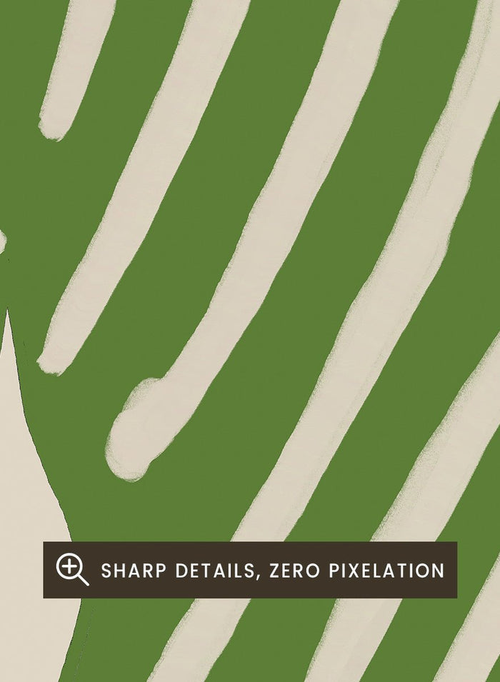 The Art Concept - Playful Green Striped Cat Art Print_Sugar & Canvas_The Art Concept