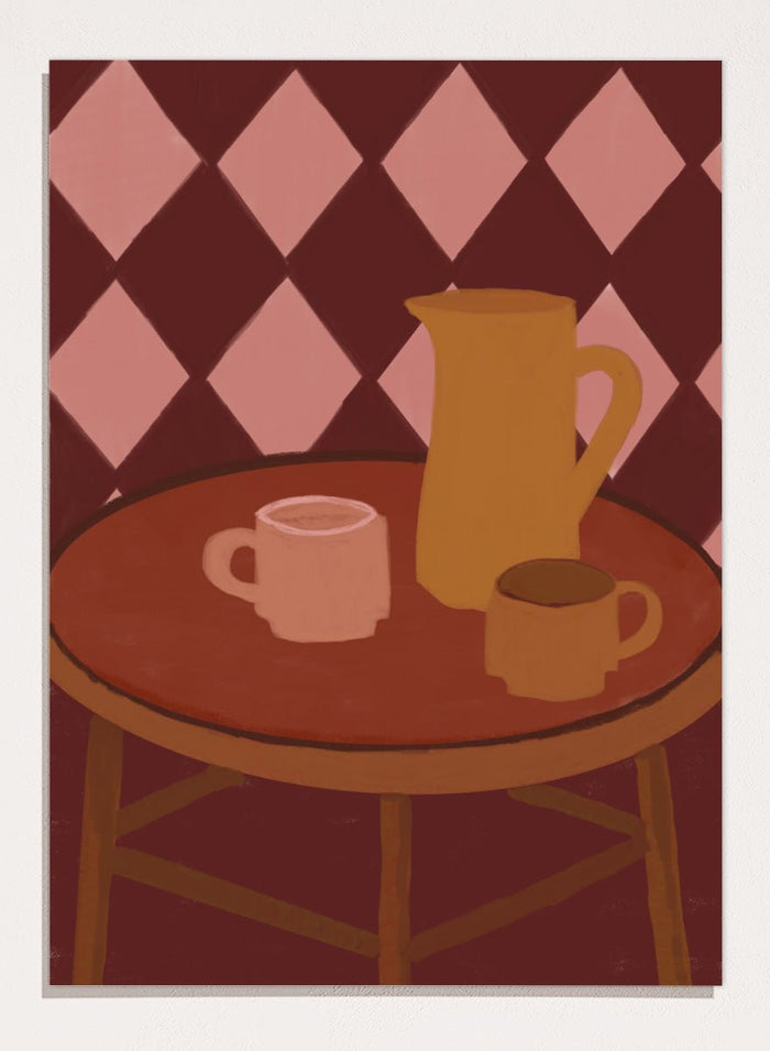 The Art Concept - Retro Coffee Time Art Print_Sugar & Canvas_The Art Concept