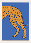 The Art Concept - Spotted Cheetah on Blue Art Print_Sugar & Canvas_The Art Concept