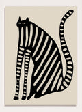 The Art Concept - Striped Black Cat Art Print_Sugar & Canvas_The Art Concept