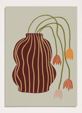 The Art Concept - Striped Vase Drooping Flowers Art Print_Sugar & Canvas_The Art Concept